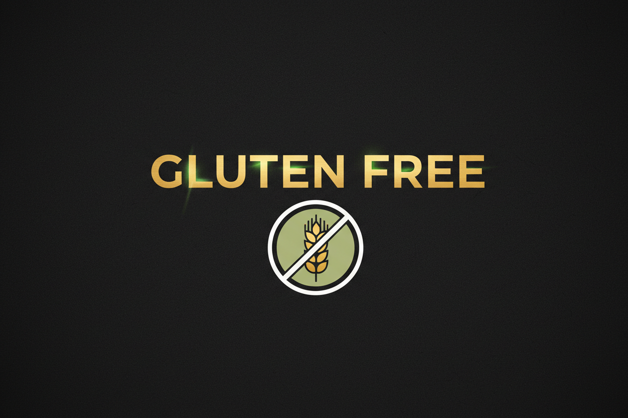 Create a gluten free logo with a drak background